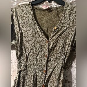 Vintage maxi button up dress